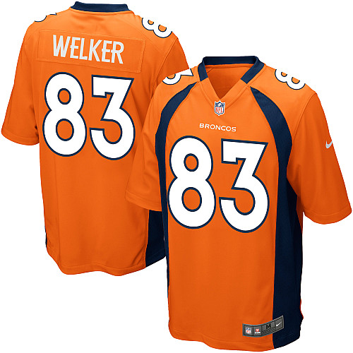 Youth NEW NFL Denver Broncos 83 Wes Welker Orange Jerseys