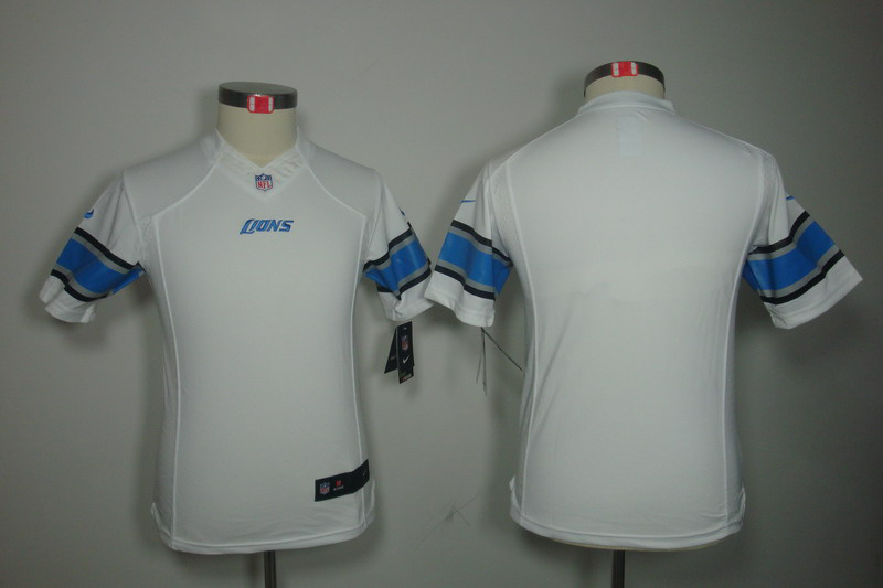 Youth NEW NFL Detroit Lions Blank White Jerseys