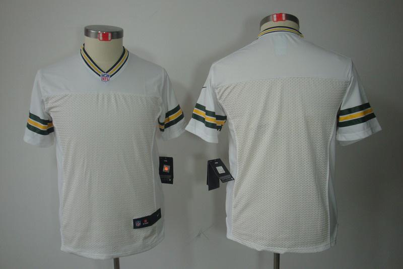 Youth NEW NFL Green Bay Packers Blank White Jerseys
