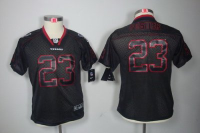 Youth NEW NFL Houston Texans #23 Arian Foster Black(Lights Out Elite Jerseys)