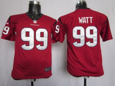 Youth NEW NFL Houston Texans 99 J.J. Watt Red jerseys