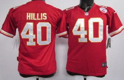 Youth NEW NFL Kansas City Chiefs 40 Peyton Hillis Red Jerseys