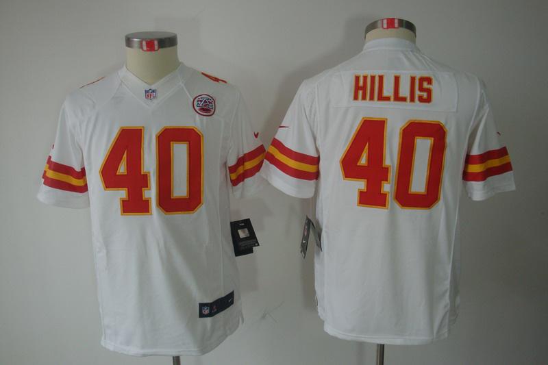 Youth NEW NFL Kansas City Chiefs 40 Peyton Hillis White Jerseys