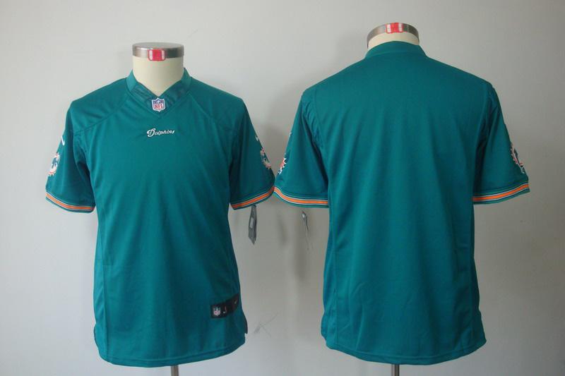 Youth NEW NFL Miami Dolphins Blank Green Jerseys