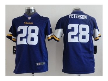 Youth NEW NFL Minnesota Vikings 28 Adrian Peterson Purple Jerseys(2013)