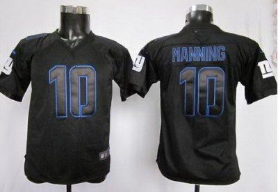 Youth NEW NFL New York Giants 10 Eli Manning Black Jerseys Impact Limited