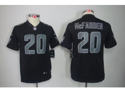 Youth NEW NFL Oakland Raiders 20 Darren McFadden Black Jerseys(Impact Limited)