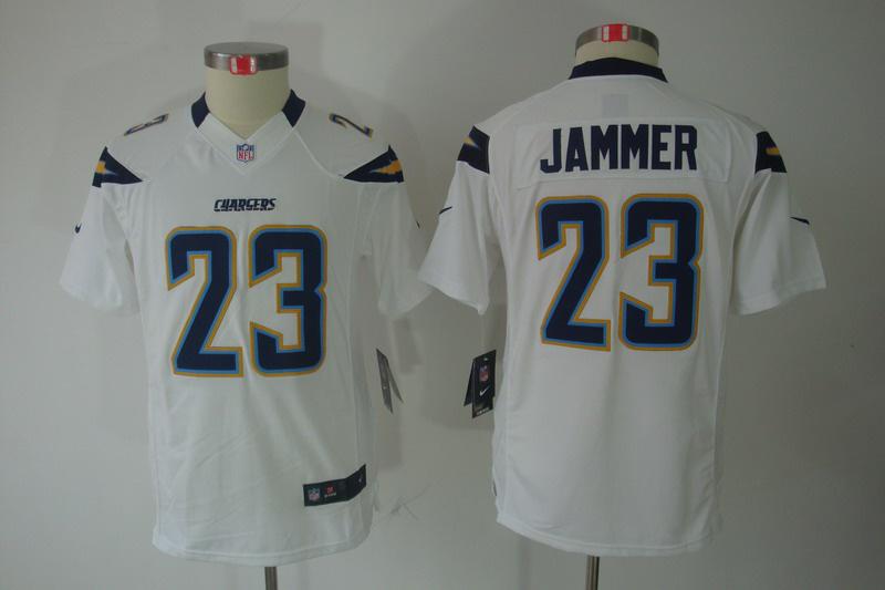 Youth NEW NFL San Diego Chargers 23 Jammer White Jerseys