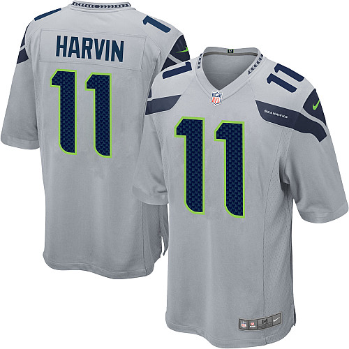 Youth NEW NFL Seattle Seahawks 11 Percy Harvin Grey Jerseys