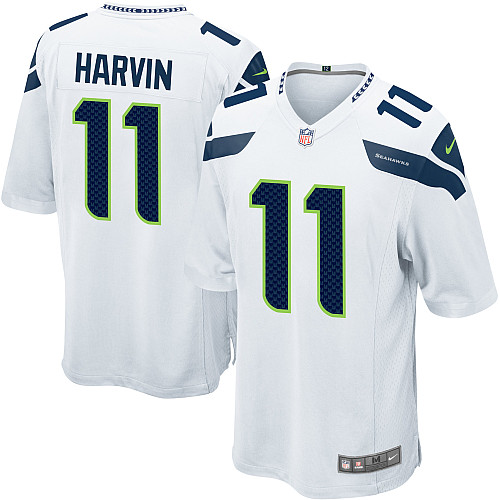 Youth NEW NFL Seattle Seahawks 11 Percy Harvin White Jerseys