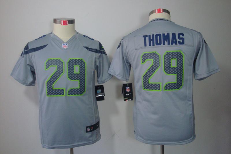 Youth NEW NFL Seattle Seahawks 29 Earl Thomas Grey Jerseys