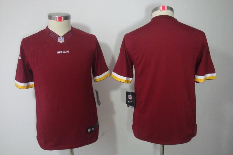 Youth NEW NFL Washington Redskins Blank Red Jerseys