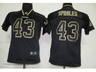 Youth NEW New Orleans Saints 43 Darren Sproles Black Jerseys(Lights out)