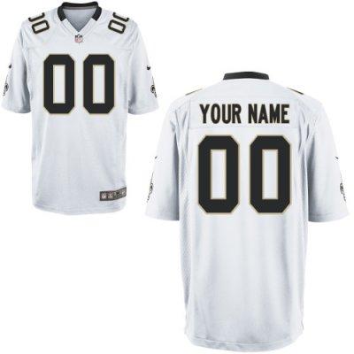 Youth NEW New Orleans Saints Customized Game White Jerseys
