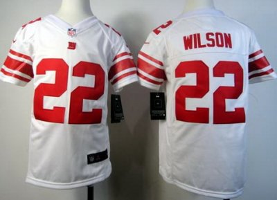 2012 NFL Youth NEW New York Giants 22 Wilson White Jerseys