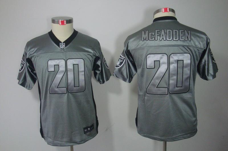 Youth NEW Oakland Raiders 20 Darren McFadden Grey Shadow NFL Jerseys