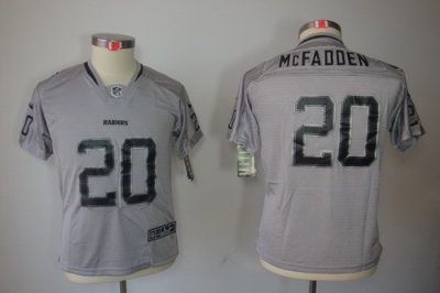 Youth NEW Oakland Raiders 20 Darren McFadden Lights Out Grey Elite Jerseys