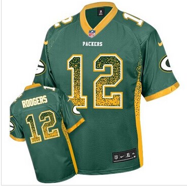 Youth NEW Packers #12 Aaron Rodgers Green NFL Elite Drift Fashion Jersey