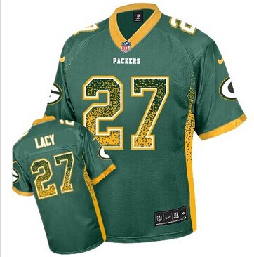 Youth NEW Packers #27 Eddie Lacy Green NFL Elite Drift Fashion Jersey