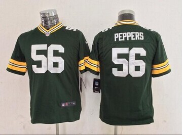 Youth NEW Packers #56 Julius Peppers Green NFL Elite Jersey