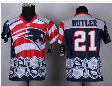 Youth NEW Patriots #21 Malcolm Butler Navy Blue Stitched NFL Elite Noble Fashion Jersey