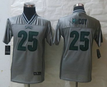 Youth NEW Philadelphia Eagles #25 LeSean McCoy Grey Vapor Elite Jerseys