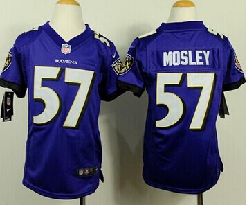 Youth NEW Ravens #57 C.J. Mosley Purple Team Color NFL New Elite Jersey