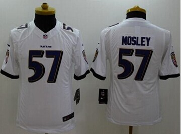 Youth NEW Ravens #57 C.J. Mosley White NFL New Limited Jersey