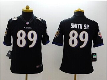 Youth NEW Ravens #89 Steve Smith Sr Black Alternate NFL New Limited Jersey