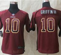 Youth NEW Redskins #10 Robert Griffin III Burgundy Red Team Color NFL Elite Drift Fashion Jersey