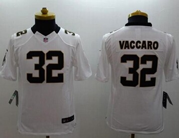 Youth NEW Saints #32 Kenny Vaccaro White NFL Limited Jersey