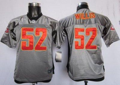 Youth NEW San Francisco 49ers #52 Patrick Willis Grey Shadow NFL Jerseys