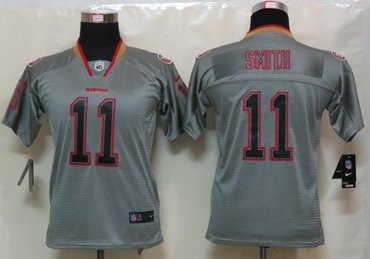 Youth NEW San Francisco 49ers 11 Alex Smith Lights Out Grey Elite Jerseys