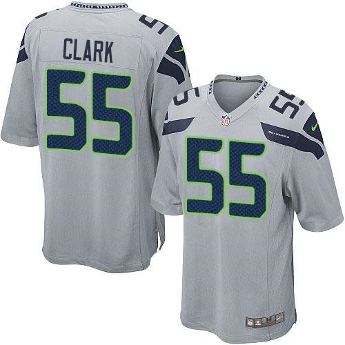 Youth NEW Seattle Seahawks #55 Frank Clark Grey Alternate Stitched NFL Elite Jersey