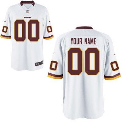Youth NEW Washington Redskins Customized Game White Jerseys