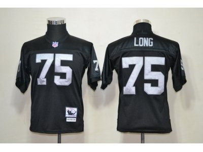 Youth NFL Jerseys Oakland Raiders #75 Howie Long Black Throwback