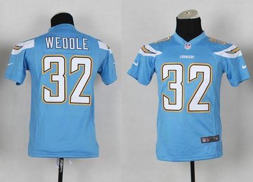 Youth NFL San Diego Chargers #32 Eric Weddle Electric Blue Jersey