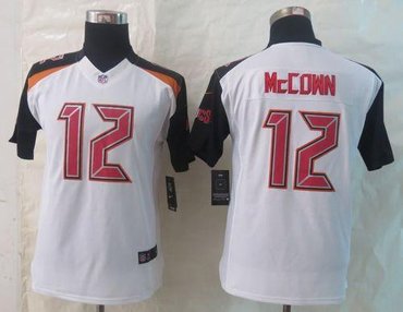 Youth NFL Tampa Bay Buccaneers #12 Josh McCown White NFL New Jersey