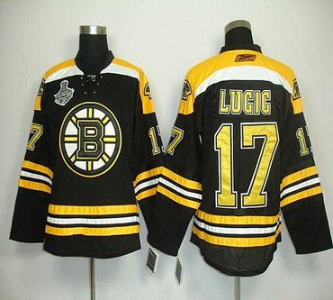 Youth NHL Boston Bruins #17 Milan Lucic Black Jersey