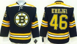 Youth NHL Bruins #46 David Krejci Black Stitched Jersey