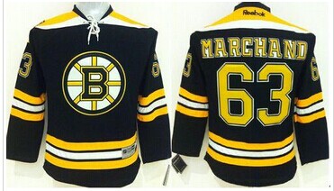 Youth NHL Bruins #63 Brad Marchand Black Stitched Jersey