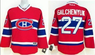 Youth NHL Canadiens #27 Alex Galchenyuk Red Stitched Jersey