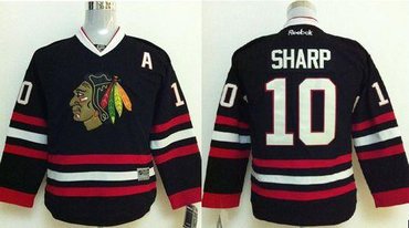 Youth NHL Chicago Blackhawks #10 Patrick Sharp Black Jersey