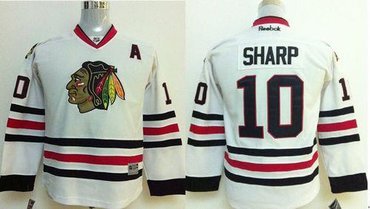 Youth NHL Chicago Blackhawks #10 Patrick Sharp White Jersey