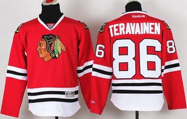 Youth NHL Chicago Blackhawks #86 Teuvo Teravainen Red Jersey