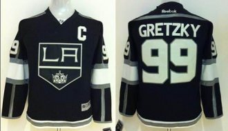 Youth NHL Kings #99 Wayne Gretzky Black Home Stitched Jersey