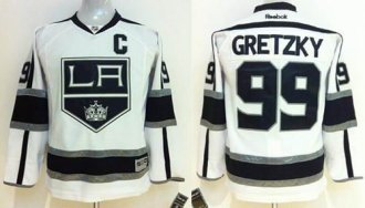 Youth NHL Kings #99 Wayne Gretzky White Road Stitched Jersey