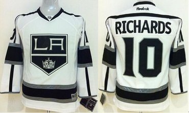 Youth NHL Los Angeles Kings #10 Mike Richards White Road Jersey