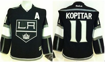 Youth NHL Los Angeles Kings #11 Anze Kopitar Black Home Jersey