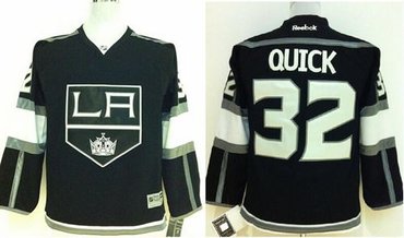 Youth NHL Los Angeles Kings #32 Jonathan Quick Black Home Jersey